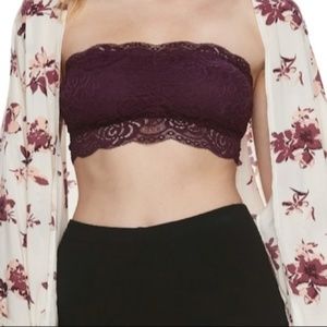 NEW TAG BRA L 14 LARGE Potent Purple LACE BANDEAU